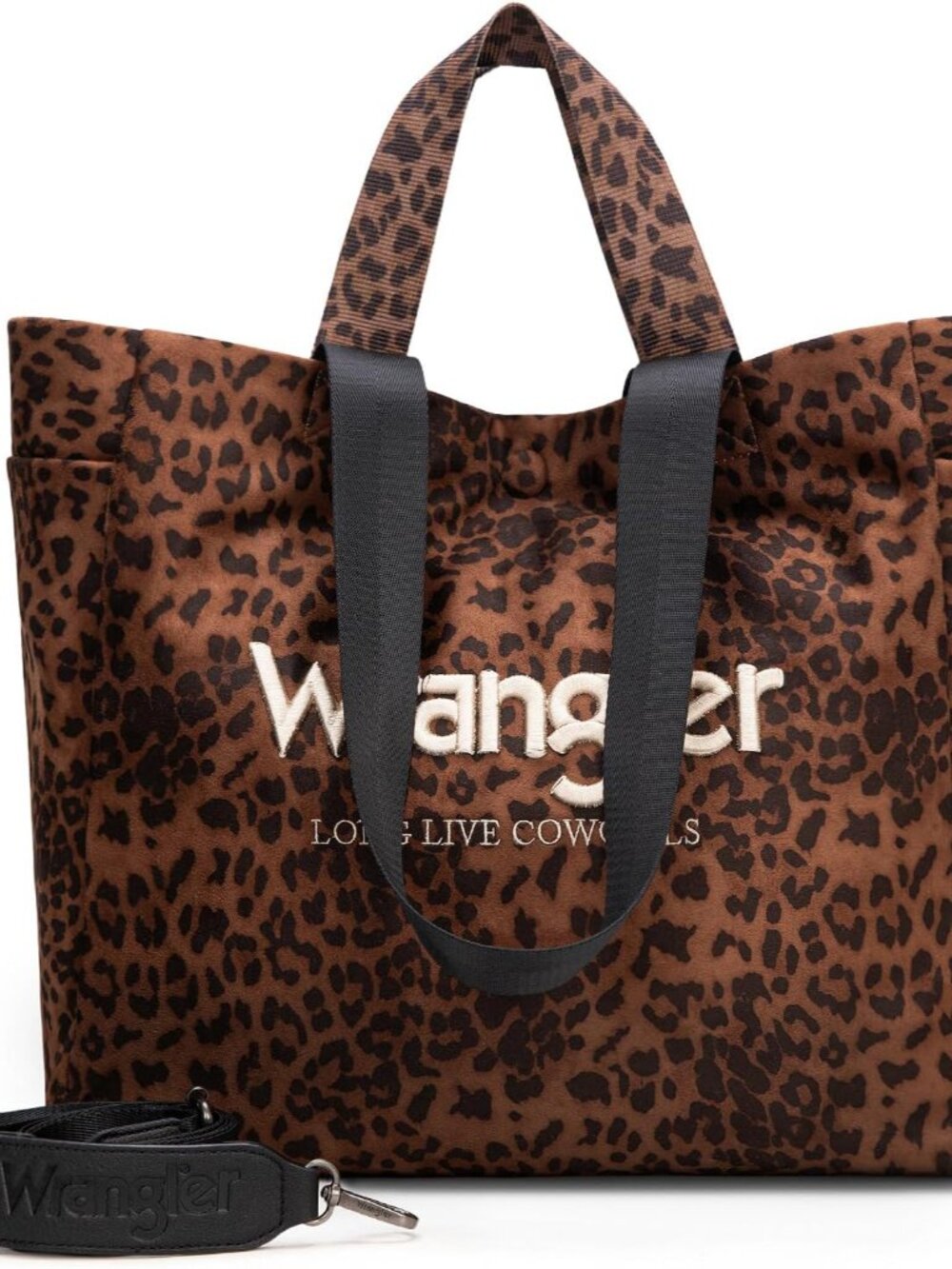 Wrangler Large Tote Bag for Women Designer Leopard Print Purse for Travel Work G